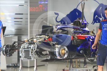 World © Octane Photographic Ltd. Formula 1 – Japanese GP - Pit Lane. Scuderia Toro Rosso STR13 – Brendon Hartley. Suzuka Circuit, Japan. Thursday 4th October 2018.