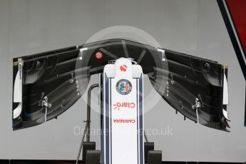 World © Octane Photographic Ltd. Formula 1 – Japanese GP - Paddock. Alfa Romeo Sauber F1 Team C37 front wing. Suzuka Circuit, Japan. Thursday 4th October 2018.