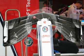 World © Octane Photographic Ltd. Formula 1 – Japanese GP - Paddock. Alfa Romeo Sauber F1 Team C37 front wing. Suzuka Circuit, Japan. Thursday 4th October 2018.