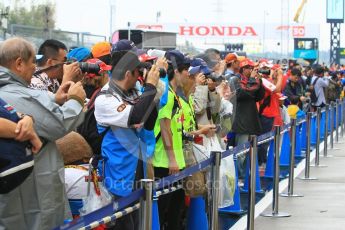 World © Octane Photographic Ltd. Formula 1 – Japanese GP – Fans in the pitlane. Suzuka Circuit, Japan. Thursday 4th October 2018.