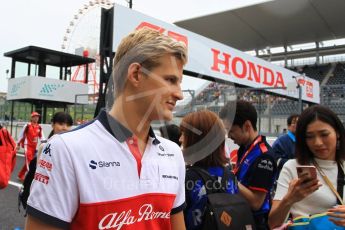 World © Octane Photographic Ltd. Formula 1 – Japanese GP - Paddock. Alfa Romeo Sauber F1 Team C37 – Marcus Ericsson. Suzuka Circuit, Japan. Thursday 4th October 2018.