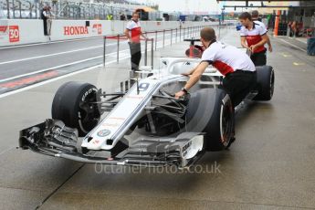 World © Octane Photographic Ltd. Formula 1 – Japanese GP - Pit Lane. Alfa Romeo Sauber F1 Team C37 – Marcus Ericsson. Suzuka Circuit, Japan. Thursday 4th October 2018.