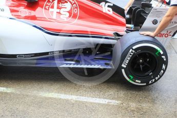 World © Octane Photographic Ltd. Formula 1 – Japanese GP - Pit Lane. Alfa Romeo Sauber F1 Team C37 – Charles Leclerc. Suzuka Circuit, Japan. Thursday 4th October 2018.