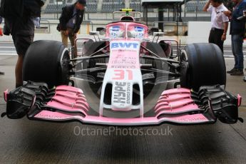 World © Octane Photographic Ltd. Formula 1 – Japanese GP - Pit Lane. Racing Point Force India VJM11 - Esteban Ocon. Suzuka Circuit, Japan. Thursday 4th October 2018.