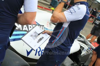 World © Octane Photographic Ltd. Formula 1 – Japanese GP - Pit Lane. Williams Martini Racing FW41 – Sergey Sirotkin. Suzuka Circuit, Japan. Thursday 4th October 2018.