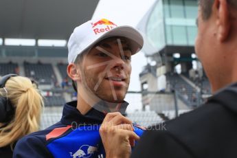World © Octane Photographic Ltd. Formula 1 – Japanese GP - Pit Lane. Scuderia Toro Rosso STR13 – Pierre Gasly. Suzuka Circuit, Japan. Thursday 4th October 2018.