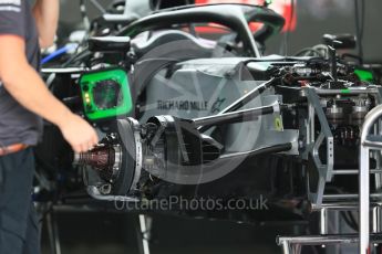 World © Octane Photographic Ltd. Formula 1 – Japanese GP - Pit Lane. Haas F1 Team VF-18. Suzuka Circuit, Japan. Thursday 4th October 2018.