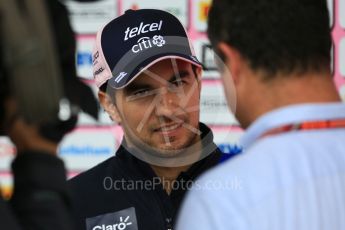 World © Octane Photographic Ltd. Formula 1 – Japanese GP - Paddock. Racing Point Force India VJM11 - Sergio Perez. Suzuka Circuit, Japan. Thursday 4th October 2018.