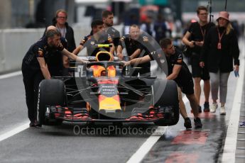 World © Octane Photographic Ltd. Formula 1 – Japanese GP - Pit Lane. Aston Martin Red Bull Racing TAG Heuer RB14 – Max Verstappen. Suzuka Circuit, Japan. Thursday 4th October 2018.