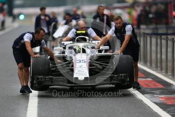 World © Octane Photographic Ltd. Formula 1 – Japanese GP - Pit Lane. Williams Martini Racing FW41 – Sergey Sirotkin. Suzuka Circuit, Japan. Thursday 4th October 2018.