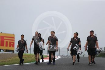 World © Octane Photographic Ltd. Formula 1 – Japanese GP - Track Walk. Haas F1 Team VF-18 – Romain Grosjean. Suzuka Circuit, Japan. Thursday 4th October 2018.