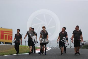 World © Octane Photographic Ltd. Formula 1 – Japanese GP - Track Walk. Haas F1 Team VF-18 – Romain Grosjean. Suzuka Circuit, Japan. Thursday 4th October 2018.