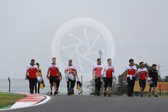 World © Octane Photographic Ltd. Formula 1 – Japanese GP - Track Walk. Alfa Romeo Sauber F1 Team C37 – Marcus Ericsson. Suzuka Circuit, Japan. Thursday 4th October 2018.