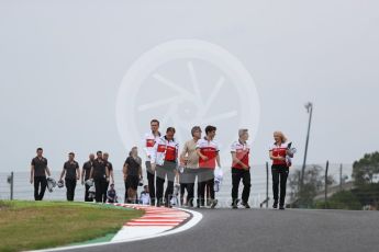 World © Octane Photographic Ltd. Formula 1 – Japanese GP - Track Walk. Alfa Romeo Sauber F1 Team C37 – Charles Leclerc. Suzuka Circuit, Japan. Thursday 4th October 2018.