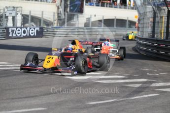 World © Octane Photographic Ltd. Formula Renault 2.0 – Monaco GP - Race 1. Monte-Carlo. Tech 1 Racing - Neil Verhagen and MP Motorsport - Max Defournay. Saturday 26th May 2018.