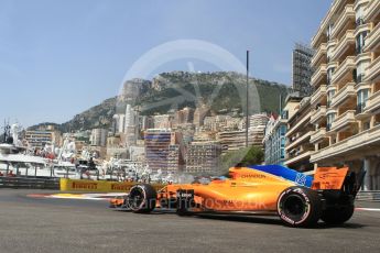 World © Octane Photographic Ltd. Formula 1 – Monaco GP - Practice 3. McLaren MCL33 – Fernando Alonso. Monte-Carlo. Saturday 26th May 2018.