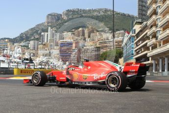 World © Octane Photographic Ltd. Formula 1 – Monaco GP - Practice 3. Scuderia Ferrari SF71-H – Sebastian Vettel. Monte-Carlo. Saturday 26th May 2018.