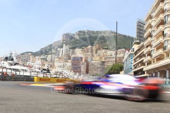 World © Octane Photographic Ltd. Formula 1 – Monaco GP - Practice 3. Scuderia Toro Rosso STR13 – Brendon Hartley. Monte-Carlo. Saturday 26th May 2018.