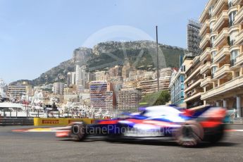 World © Octane Photographic Ltd. Formula 1 – Monaco GP - Practice 3. Scuderia Toro Rosso STR13 – Pierre Gasly. Monte-Carlo. Saturday 26th May 2018.