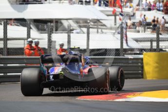 World © Octane Photographic Ltd. Formula 1 – Monaco GP - Practice 3. Scuderia Toro Rosso STR13 – Pierre Gasly. Monte-Carlo. Saturday 26th May 2018.