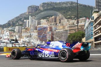 World © Octane Photographic Ltd. Formula 1 – Monaco GP - Practice 3. Scuderia Toro Rosso STR13 – Pierre Gasly. Monte-Carlo. Saturday 26th May 2018.