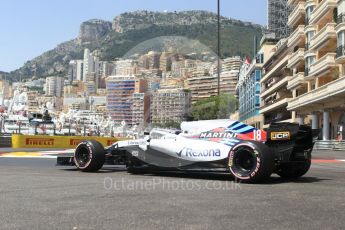 World © Octane Photographic Ltd. Formula 1 – Monaco GP - Practice 3. Williams Martini Racing FW41 – Lance Stroll. Monte-Carlo. Saturday 26th May 2018.