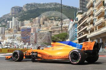 World © Octane Photographic Ltd. Formula 1 – Monaco GP - Practice 3. McLaren MCL33 – Fernando Alonso. Monte-Carlo. Saturday 26th May 2018.