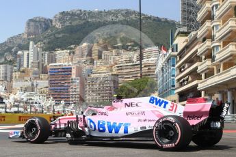 World © Octane Photographic Ltd. Formula 1 – Monaco GP - Practice 3. Sahara Force India VJM11 - Esteban Ocon. Monte-Carlo. Saturday 26th May 2018.