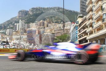 World © Octane Photographic Ltd. Formula 1 – Monaco GP - Practice 3. Scuderia Toro Rosso STR13 – Pierre Gasly. Monte-Carlo. Saturday 26th May 2018.