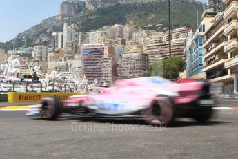 World © Octane Photographic Ltd. Formula 1 – Monaco GP - Practice 3. Sahara Force India VJM11 - Sergio Perez. Monte-Carlo. Saturday 26th May 2018.