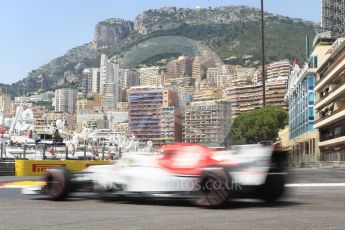 World © Octane Photographic Ltd. Formula 1 – Monaco GP - Practice 3. Alfa Romeo Sauber F1 Team C37 – Charles Leclerc. Monte-Carlo. Saturday 26th May 2018.