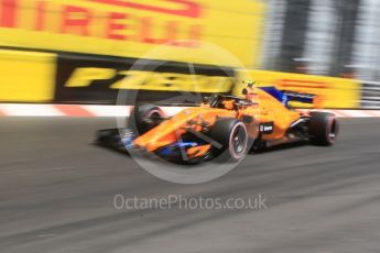 World © Octane Photographic Ltd. Formula 1 – Monaco GP - Practice 3. McLaren MCL33 – Stoffel Vandoorne. Monte-Carlo. Saturday 26th May 2018.