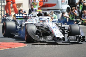 World © Octane Photographic Ltd. Formula 1 – Monaco GP - Practice 3. Williams Martini Racing FW41 – Sergey Sirotkin. Monte-Carlo. Saturday 26th May 2018.