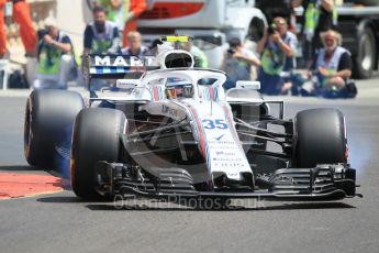 World © Octane Photographic Ltd. Formula 1 – Monaco GP - Practice 3. Williams Martini Racing FW41 – Sergey Sirotkin. Monte-Carlo. Saturday 26th May 2018.