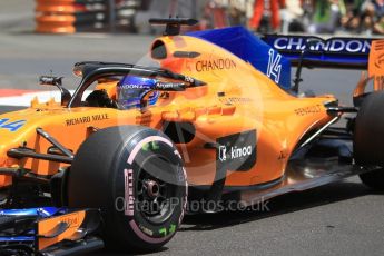 World © Octane Photographic Ltd. Formula 1 – Monaco GP - Practice 3. McLaren MCL33 – Fernando Alonso. Monte-Carlo. Saturday 26th May 2018.