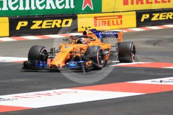 World © Octane Photographic Ltd. Formula 1 – Monaco GP - Practice 3. McLaren MCL33 – Stoffel Vandoorne. Monte-Carlo. Saturday 26th May 2018.