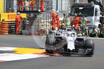 World © Octane Photographic Ltd. Formula 1 – Monaco GP - Practice 3. Williams Martini Racing FW41 – Sergey Sirotkin. Monte-Carlo. Saturday 26th May 2018.