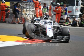 World © Octane Photographic Ltd. Formula 1 – Monaco GP - Practice 3. Williams Martini Racing FW41 – Lance Stroll. Monte-Carlo. Saturday 26th May 2018.