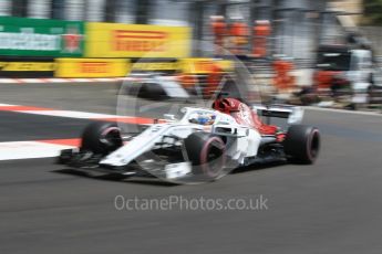 World © Octane Photographic Ltd. Formula 1 – Monaco GP - Practice 3. Alfa Romeo Sauber F1 Team C37 – Marcus Ericsson. Monte-Carlo. Saturday 26th May 2018.