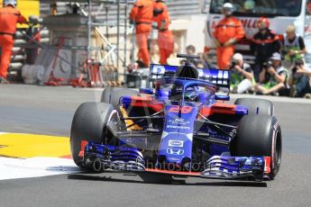 World © Octane Photographic Ltd. Formula 1 – Monaco GP - Practice 3. Scuderia Toro Rosso STR13 – Brendon Hartley. Monte-Carlo. Saturday 26th May 2018.