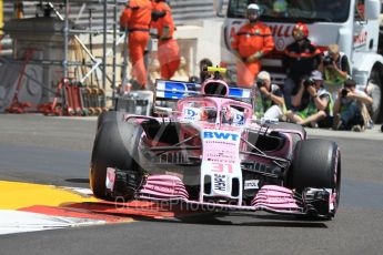 World © Octane Photographic Ltd. Formula 1 – Monaco GP - Practice 3. Sahara Force India VJM11 - Esteban Ocon. Monte-Carlo. Saturday 26th May 2018.
