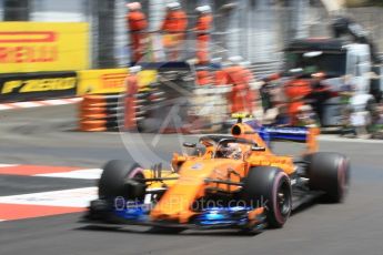 World © Octane Photographic Ltd. Formula 1 – Monaco GP - Practice 3. McLaren MCL33 – Stoffel Vandoorne. Monte-Carlo. Saturday 26th May 2018.