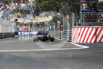 World © Octane Photographic Ltd. Formula 1 – Monaco GP - Practice 3. Scuderia Toro Rosso STR13 – Pierre Gasly. Monte-Carlo. Saturday 26th May 2018.