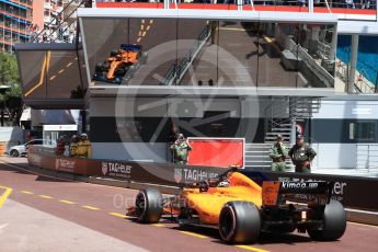 World © Octane Photographic Ltd. Formula 1 – Monaco GP - Practice 3. McLaren MCL33 – Stoffel Vandoorne. Monte-Carlo. Saturday 26th May 2018.