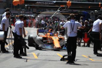 World © Octane Photographic Ltd. Formula 1 – Monaco GP - Practice 3. McLaren MCL33 – Fernando Alonso. Monte-Carlo. Saturday 26th May 2018.