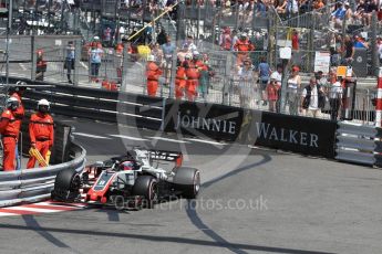 World © Octane Photographic Ltd. Formula 1 – Monaco GP - Practice 3. Haas F1 Team VF-18 – Romain Grosjean. Monte-Carlo. Saturday 26th May 2018.
