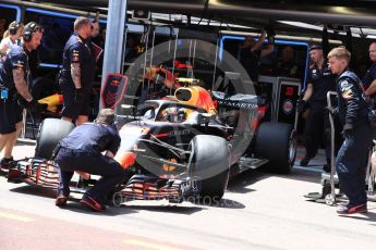 World © Octane Photographic Ltd. Formula 1 – Monaco GP - Practice 3. Aston Martin Red Bull Racing TAG Heuer RB14 – Max Verstappen. Monte-Carlo. Saturday 26th May 2018.