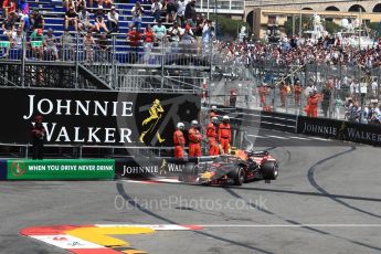 World © Octane Photographic Ltd. Formula 1 – Monaco GP - Practice 3. Aston Martin Red Bull Racing TAG Heuer RB14 – Max Verstappen. Monte-Carlo. Saturday 26th May 2018.