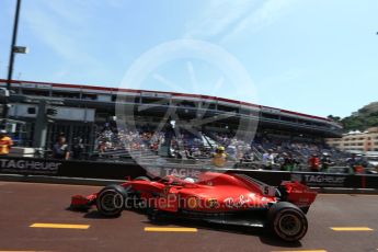 World © Octane Photographic Ltd. Formula 1 – Monaco GP - Practice 3. Scuderia Ferrari SF71-H – Sebastian Vettel. Monte-Carlo. Saturday 26th May 2018.