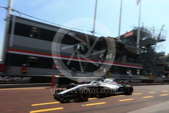 World © Octane Photographic Ltd. Formula 1 – Monaco GP - Practice 3. Williams Martini Racing FW41 – Lance Stroll. Monte-Carlo. Saturday 26th May 2018.